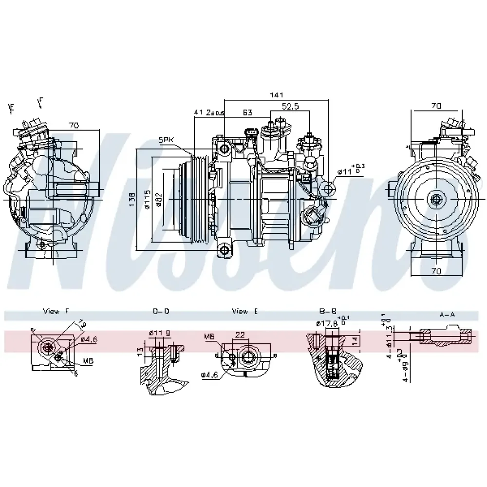 Компресор кондиціонера NISSENS 890919