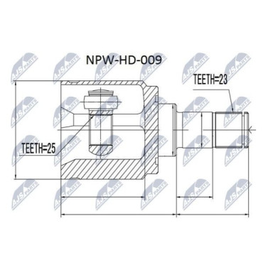 ШРУС NTY npwhd009