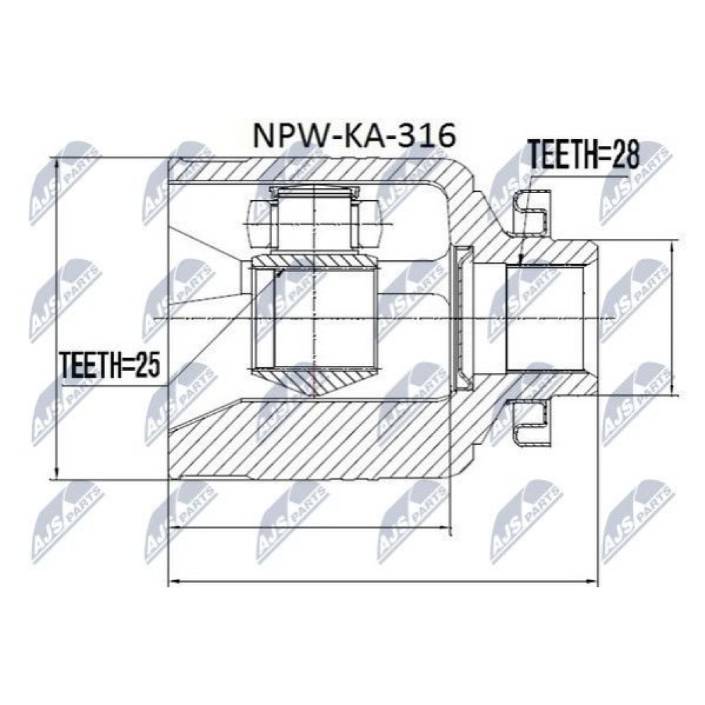 ШРУС NTY npwka316