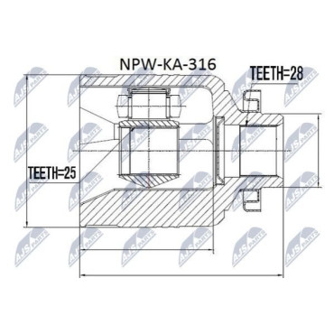 ШРУС NTY npwka316