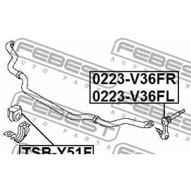 Втулка стабілізатора Febest nsby51f