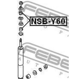 Втулка заднього амортизатора Febest nsby60