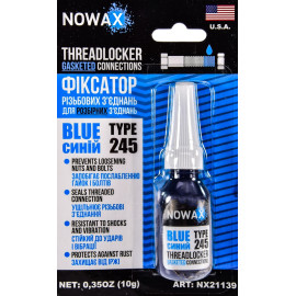 Фиксатор резьбы для разборных соединений синий 10гр NOWAX nx21139