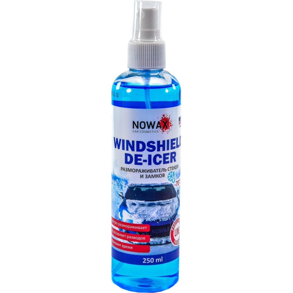 Размораживатель стекла и замков Windshield DE-ICER 250мл NOWAX nx25235