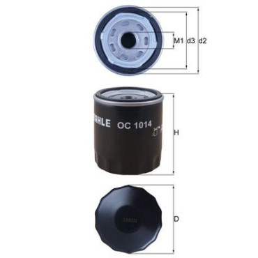 Фільтр оливи MAHLE oc1014