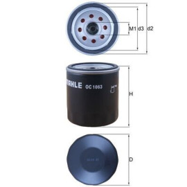 Фільтр оливний MAHLE / KNECHT oc1063
