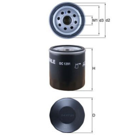MAHLE oc1291 Фільтр мастил MAHLE oc1291
