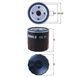 MAHLE oc21 Фільтр масляний бензин MAHLE oc21
