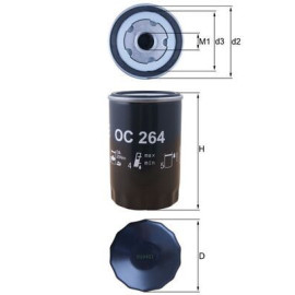 Фільтр оливи MAHLE ORIGINAL oc264