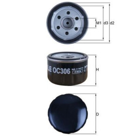 MAHLE oc306 Фільтр масляний MAHLE oc306