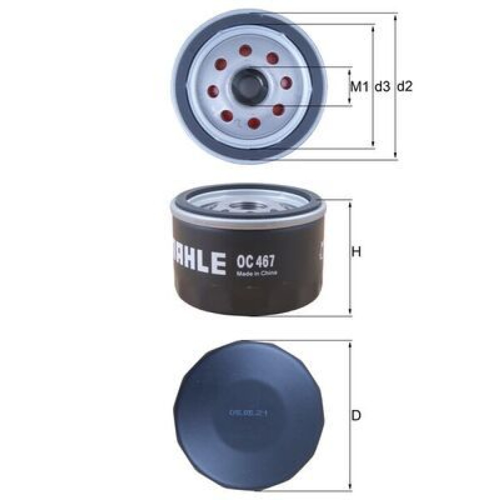 Фільтр оливи MAHLE ORIGINAL oc467