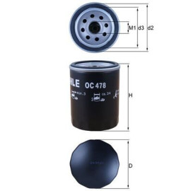 Фільтр оливи MAHLE ORIGINAL oc478