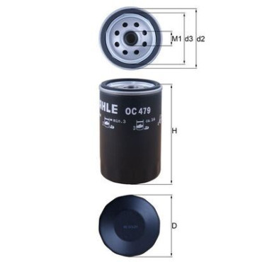 Фільтр оливи MAHLE oc479