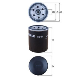 Фільтр оливи MAHLE ORIGINAL oc495