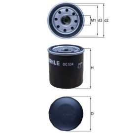 Фільтр оливи MAHLE ORIGINAL oc534