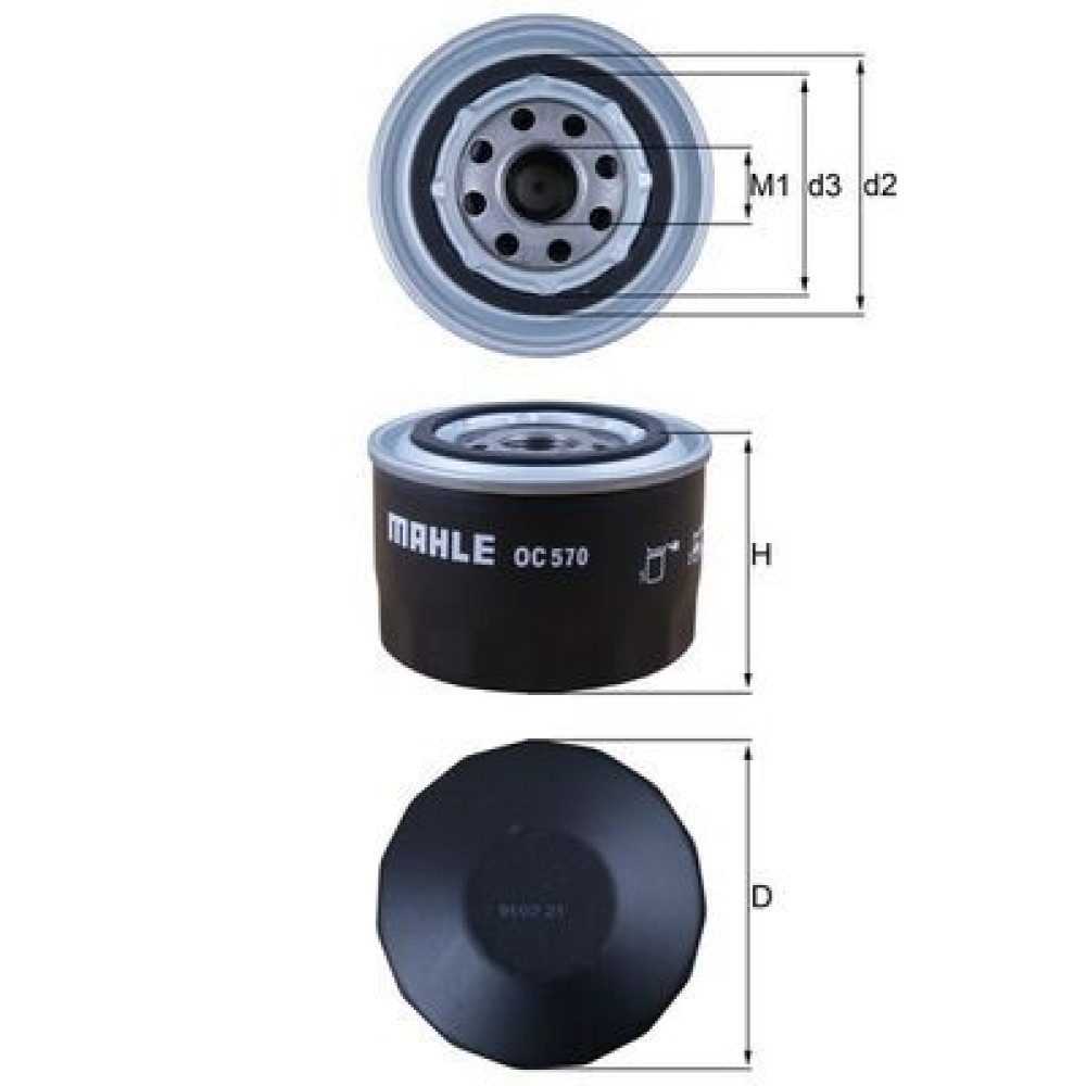 Фільтр масляний MAHLE oc570