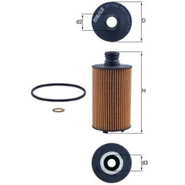 MAHLE ox1141d Фильтр масляный MAHLE ox1141d
