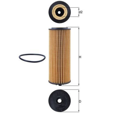 Фільтр оливи MAHLE ox1162d