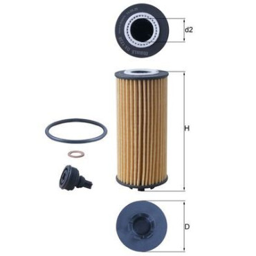 Фильтр масляный MAHLE ox1238d