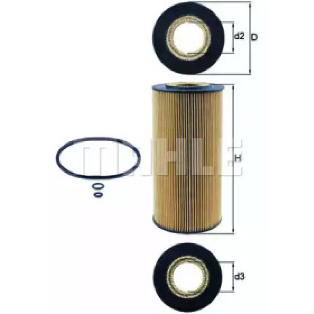 Фільтр оливи MAHLE ORIGINAL ox123/1d