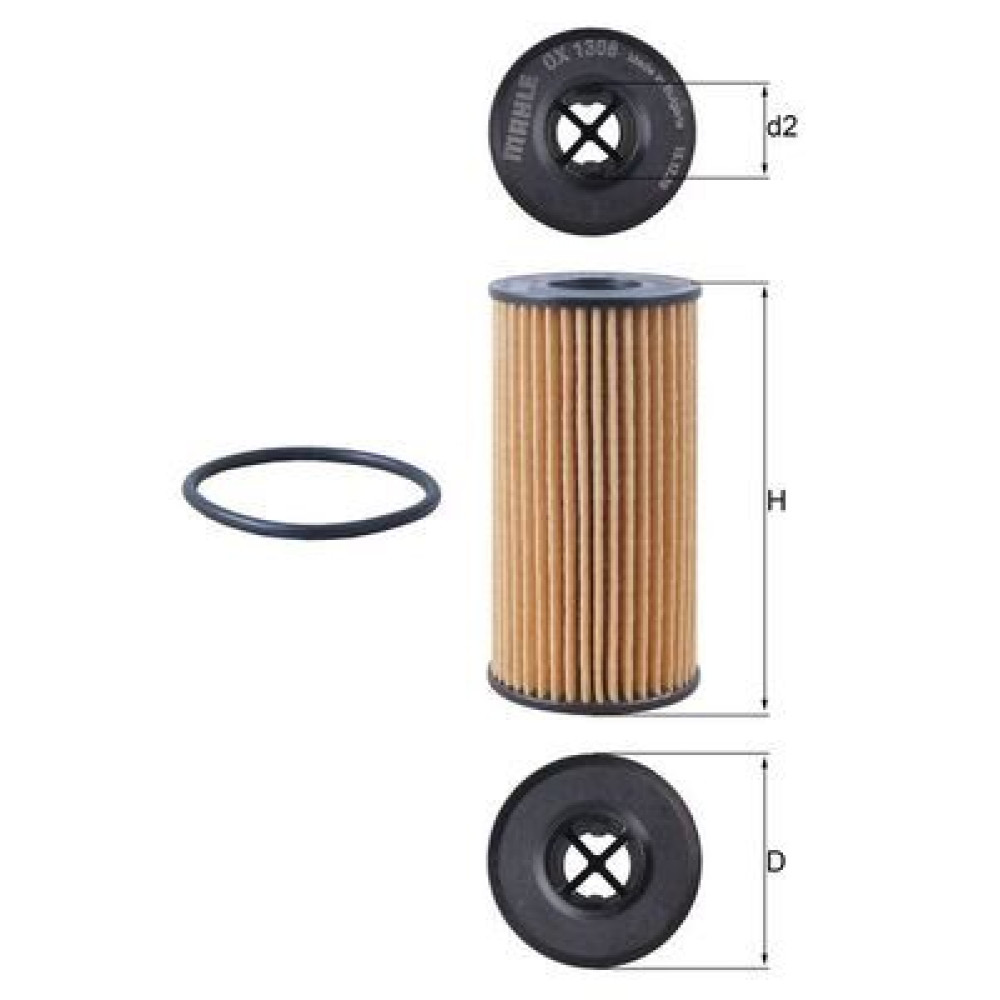 Фильтр масляный MAHLE ox1308d