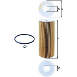 Фільтр оливи MAHLE ORIGINAL ox143d