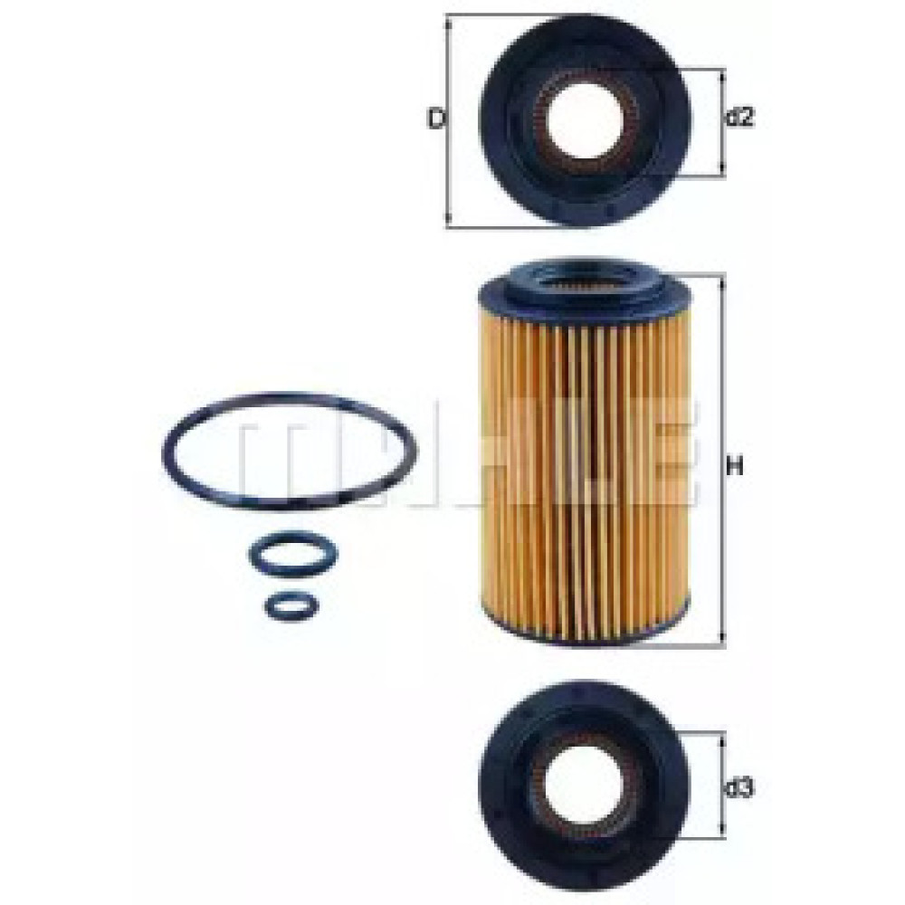 Фільтр масляний MAHLE ox153/7d1