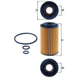 Фільтр масляний MAHLE ox153/7d2