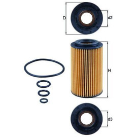 Фільтр масляний MAHLE ox153/7d