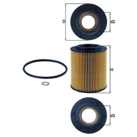 Фільтр оливи MAHLE ORIGINAL ox154/1d
