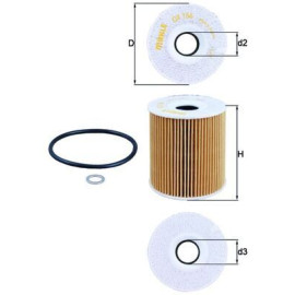 Фільтр оливи MAHLE ORIGINAL ox156d