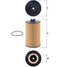 Фільтр оливи MAHLE ORIGINAL ox161d