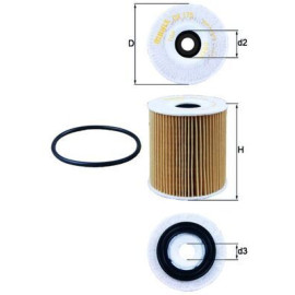 MAHLE ox175d Фільтр масляний MAHLE ox175d