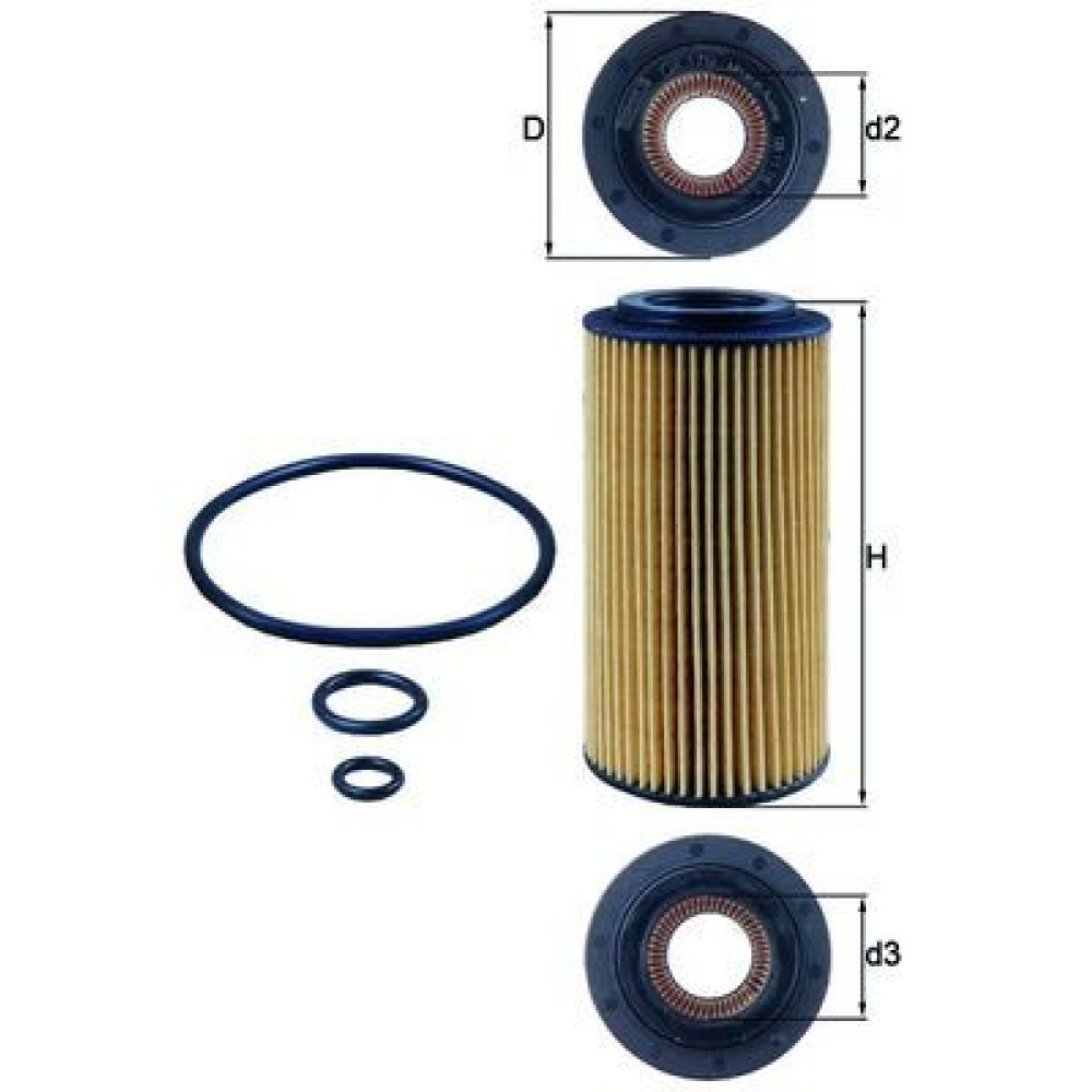 Фільтр масляний MAHLE ox179d