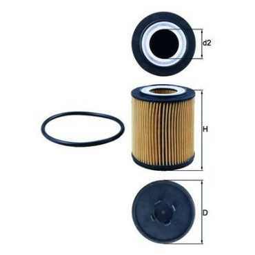 Фільтр масла MAHLE ox182d