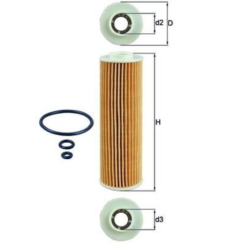 Фільтр оливи MAHLE ox183/5d1