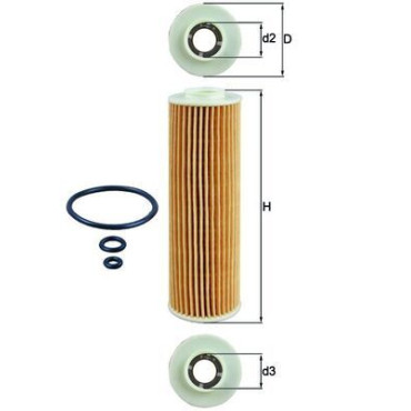 Фільтр оливи MAHLE ox183/5d1
