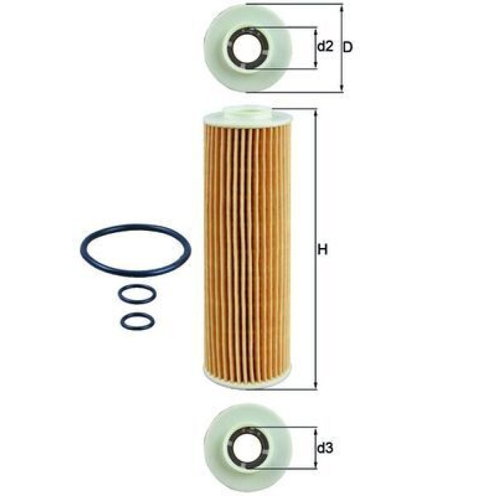 Фільтр оливи MAHLE ox183/5d