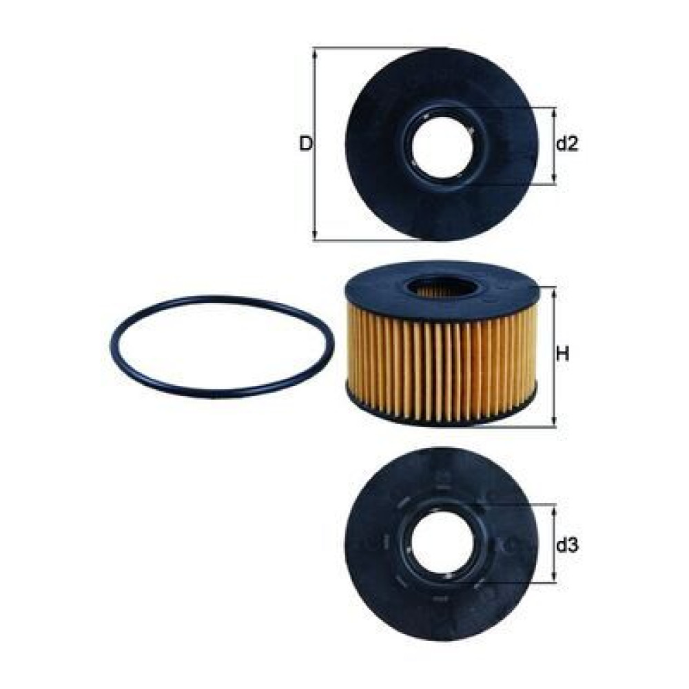 Фільтр оливи MAHLE ORIGINAL ox191d