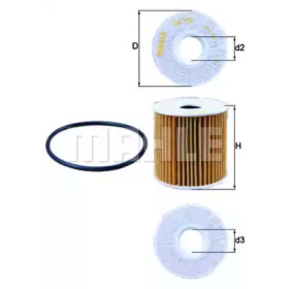 Фільтр оливи MAHLE ORIGINAL ox192d
