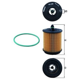 Фільтр оливи MAHLE ORIGINAL ox258d
