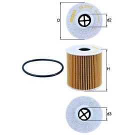Фільтр оливи MAHLE ORIGINAL ox339/2d