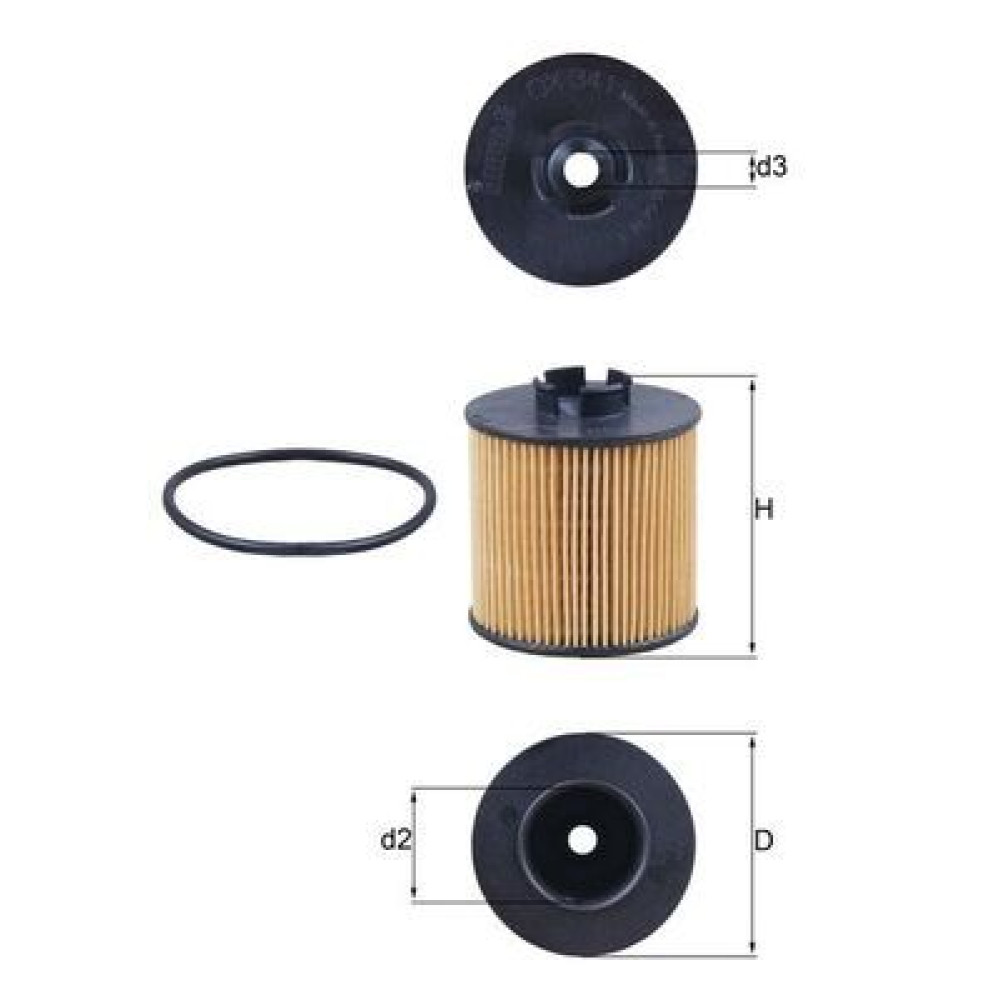 Фільтр оливи MAHLE ORIGINAL ox341d