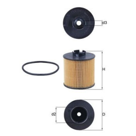 Фільтр оливи MAHLE ORIGINAL ox341d