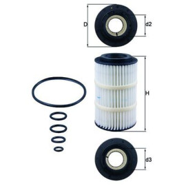 MAHLE ox345/7d Фильтр масла MAHLE ox345/7d