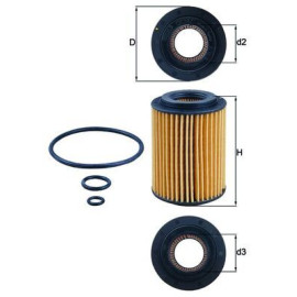 Фильтр масла MAHLE ox347d