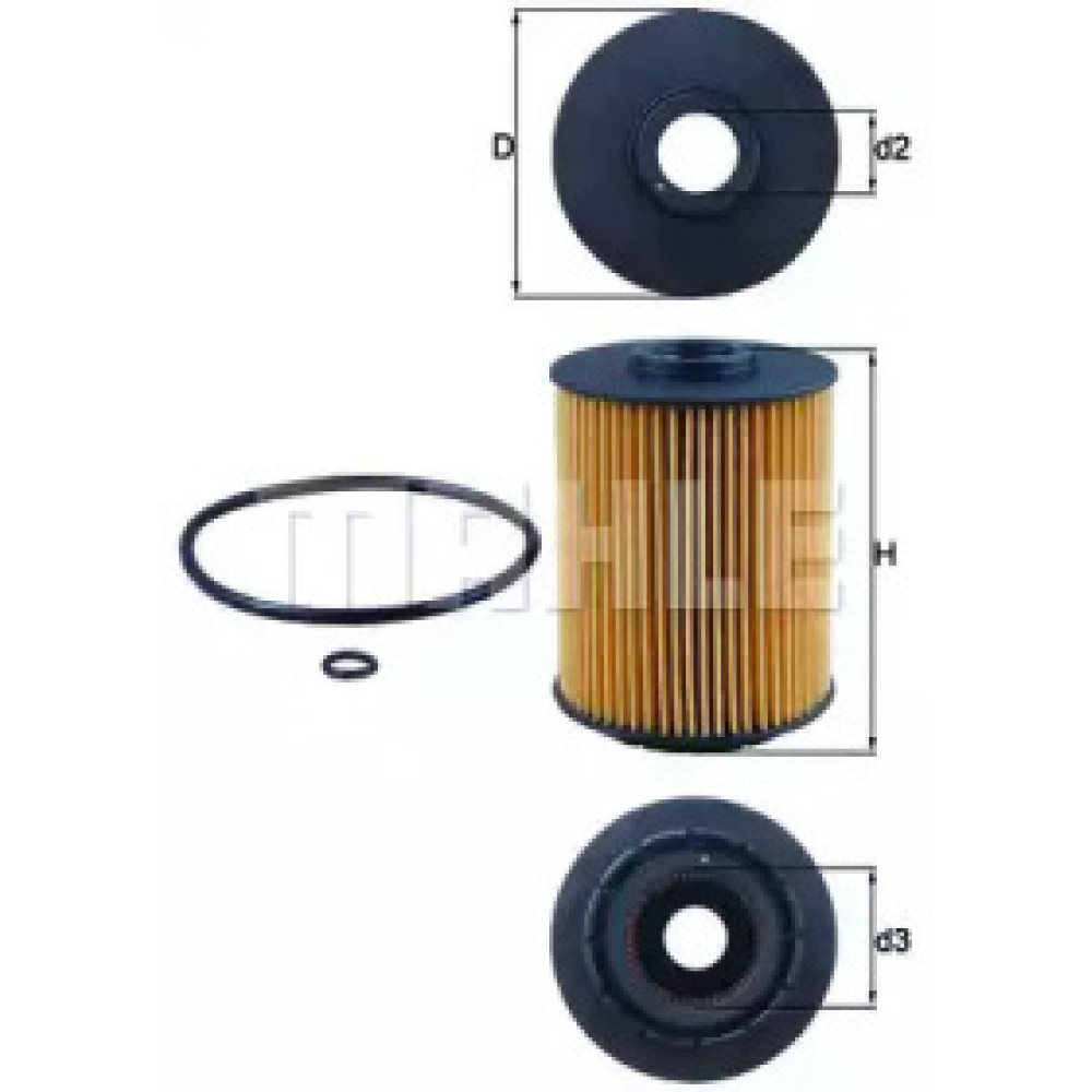 Оливний фільтр MAHLE / KNECHT ox356d