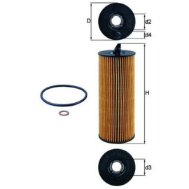 Фільтр оливи MAHLE ORIGINAL ox361/4d