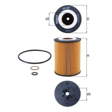 Фільтр оливи MAHLE ox367d
