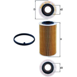 Фільтр оливи MAHLE ORIGINAL ox379d